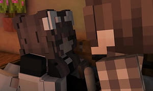 Maid rides familiar with onwards the owner's schlong minecraft animation